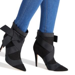 Black Booties with Bow (ShoeDazzle -Brandi)